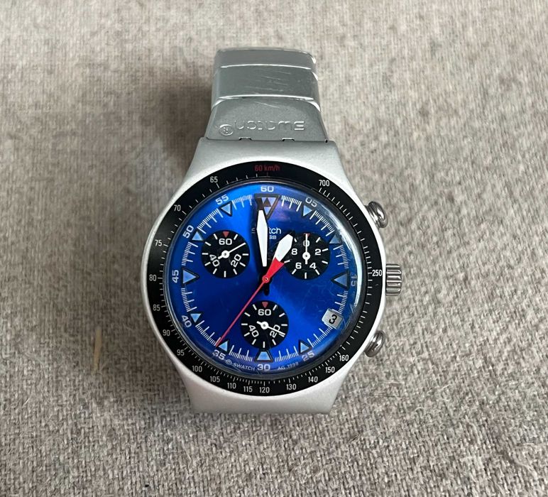 Ceas Swatch Irony Chronograph 1998  cadran albastru 39mm Swiss Made