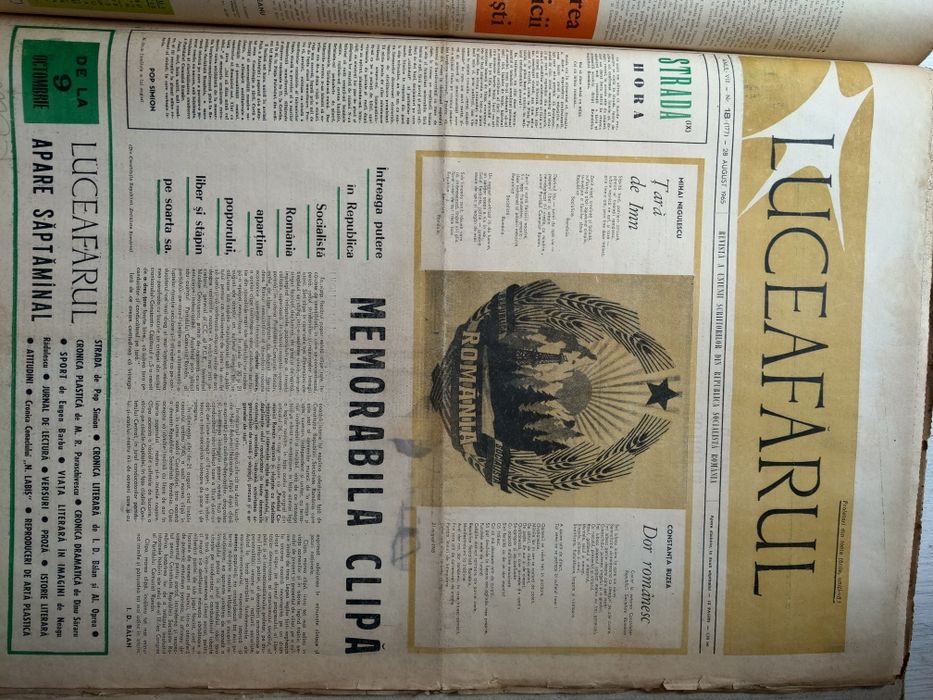Ziare vechi-Ziarul Luceafarul 19 editii din anii 1965-1966
