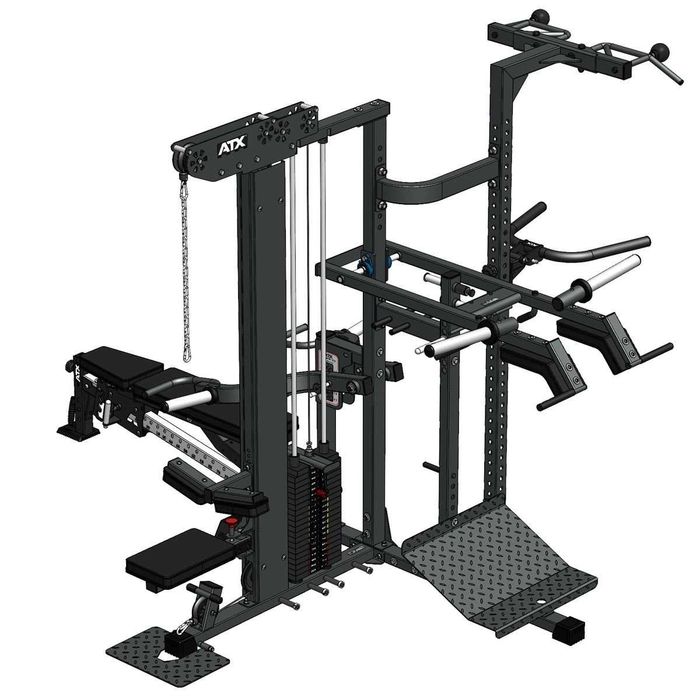 Комбиниран Фитнес Уред Скрипец / Лат Машина / Станция за Клек 5 в 1