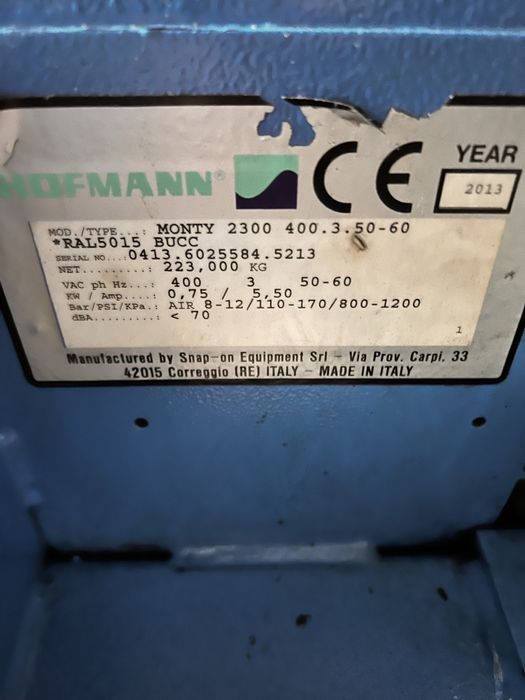 Aparat dejantat Hofmann Monty 2300