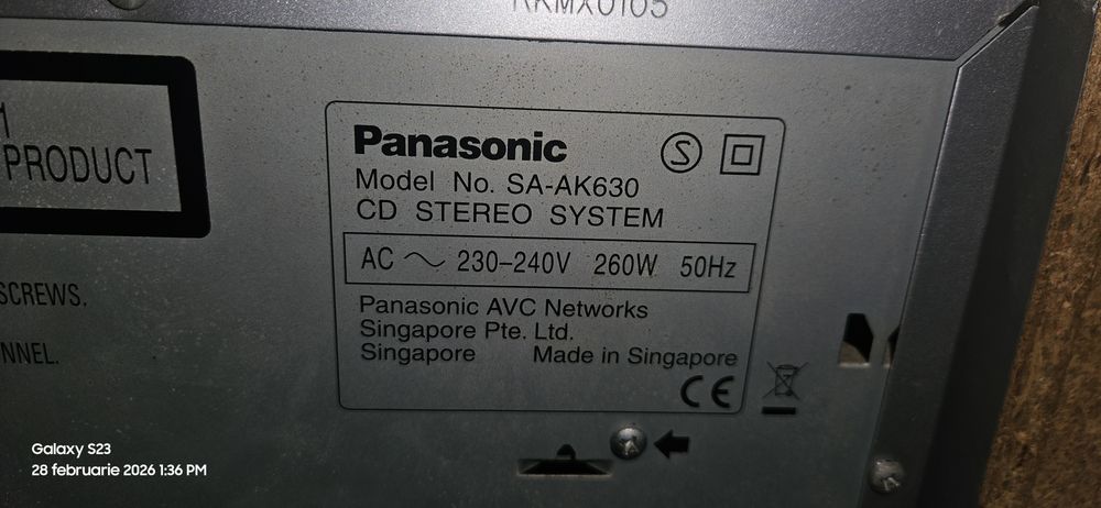 Vand combina panasonic SC-AK630 model 2.1