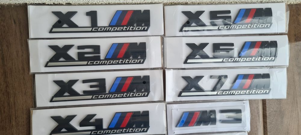 Емблема BMW  X1 X2 X3 X4 X5 X6 X7 M Competition M1 M2 M3 M4 M5 M6 M7 M