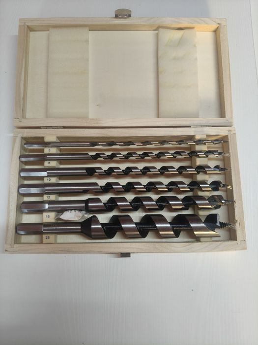 Set 6 burghie elicoidale pentru lemn 6-25/230mm, Geko G38120