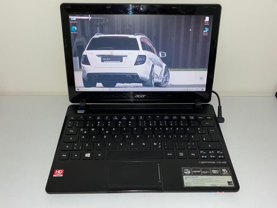 Laptop Acer Aspire One 725 C7 11,6” 2gb RAM 320 hdd w10