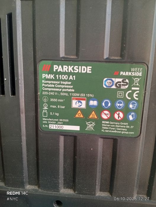 Vând compresor folosit doar 1 data