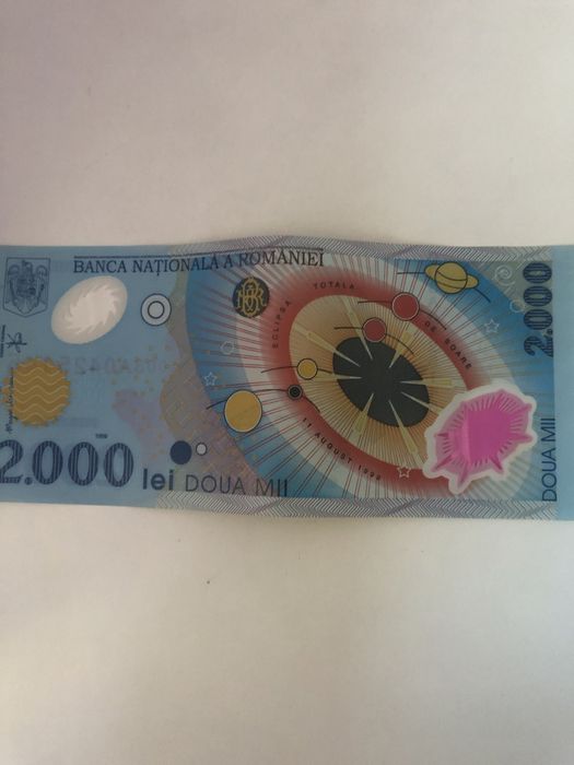 BANCNOTĂ 2000 lei cu  eclipsa