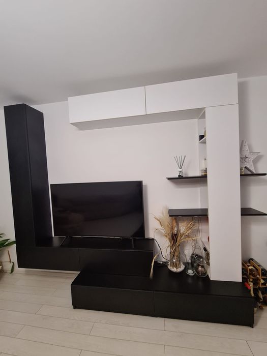 Mobila Living alb-negru