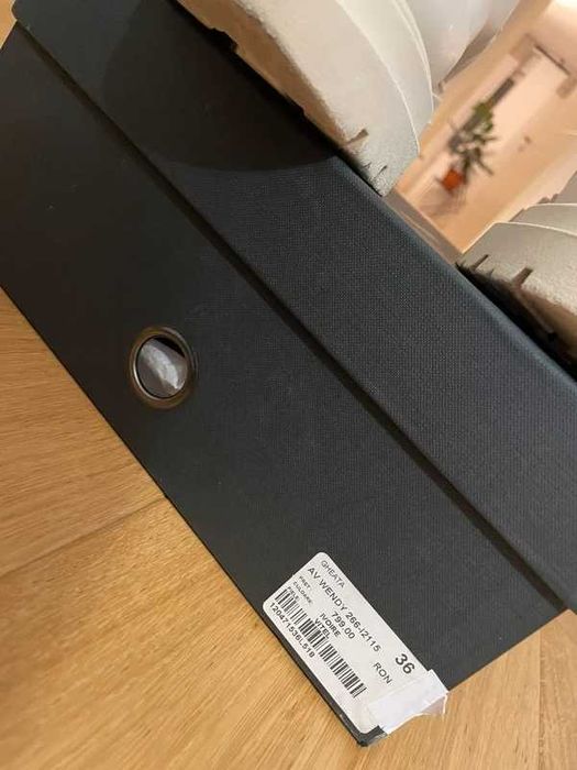 Ghete Musette alb/crem piele naturală