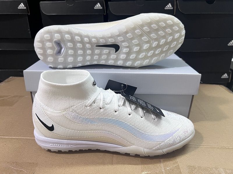 Ghete fotbal nike air zoom mercurial superfly 9 elite tf - white/pearl