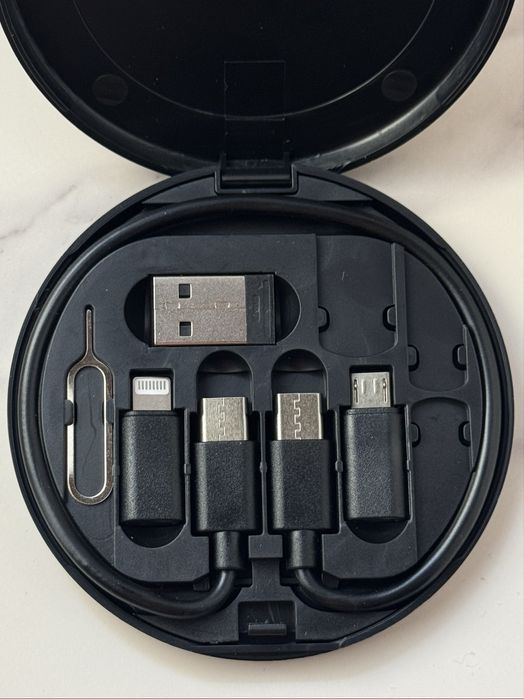 6 в 1 Мултифункционален комплект за зареждане USB / Type-C / iPhone + поставка