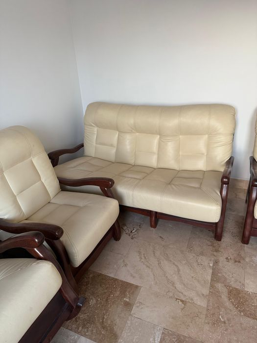 Canapea+fotolii piele