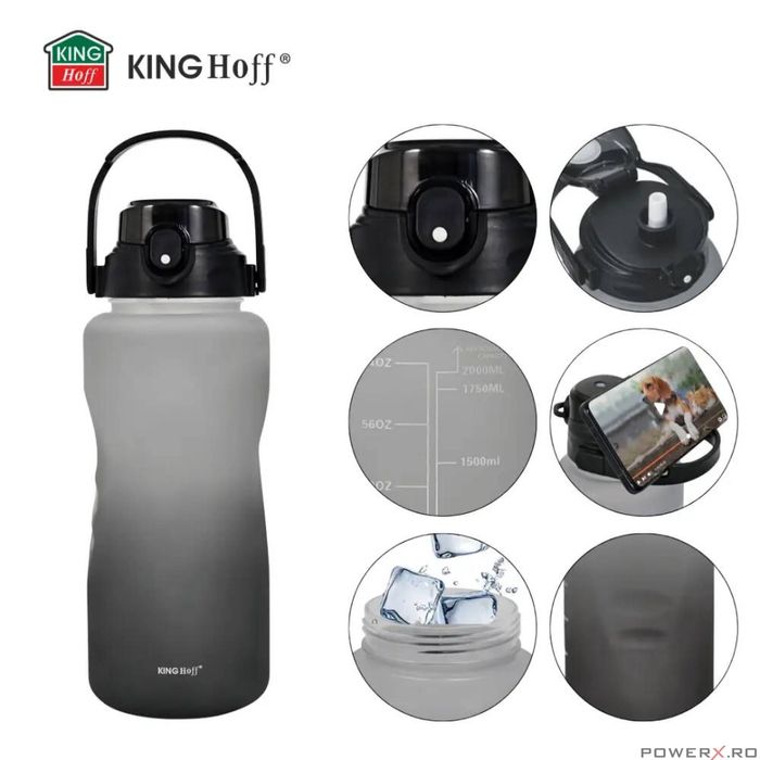 Sticla pentru apa si suport telefon, potrivita la antrenamente,