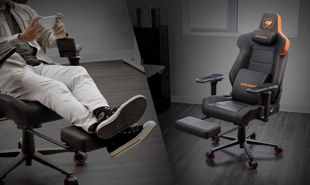 Игровое кресло для геймеров Cougar Armor EVO M Оранжевый и Золотой