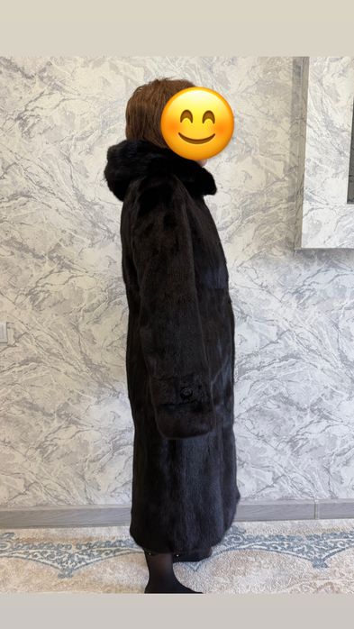 Норковая шуба с капюшоном