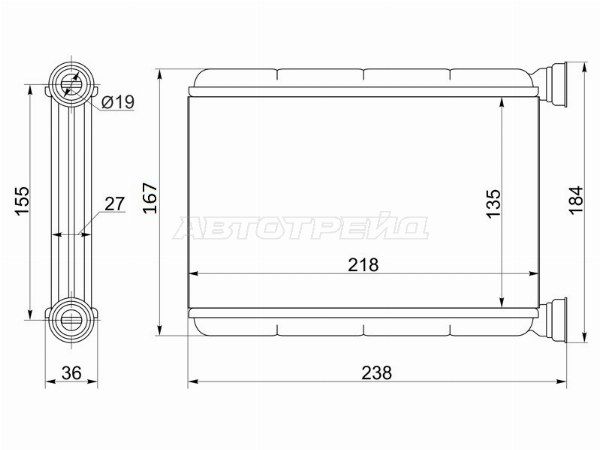 Радиатор отопителя салона Toyota Town ace noah
