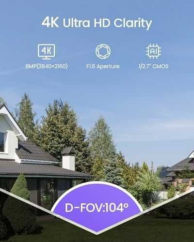Нова Loocam 4K UHD 8MP PoE камера куполна IR 30м нощно виждане IP66 засичане движение