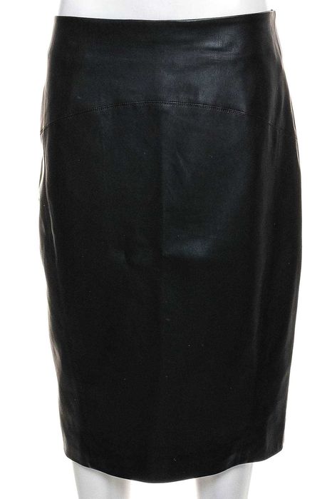 Нова дълга черна кожена пола тип "молив" "Orsay" / "Орсей", размер М