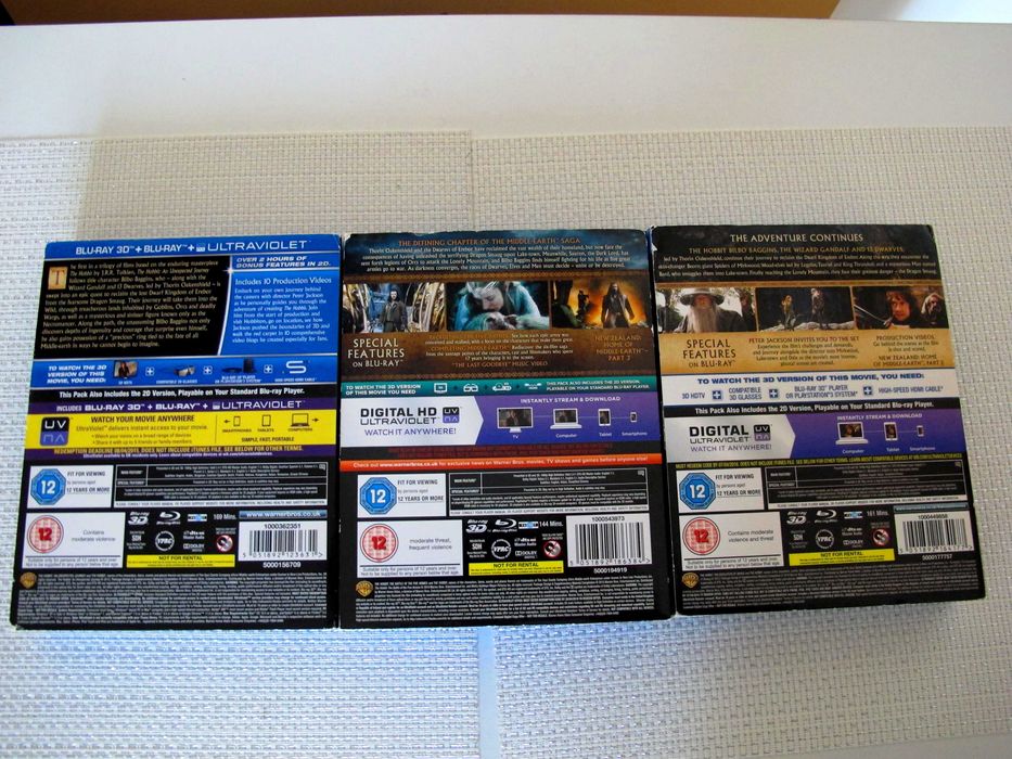 ПРОМО Hobbit Trilogy 3D + 2D Blu Ray 12 диска за колекционери
