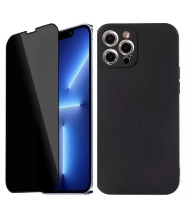 Iphone 14/15/16/17/PRO/MAX Husa TPU Subtire + Folie Sticla Acoperire C