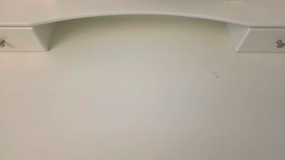 Masa de toaleta/machiaj stil Victorian, oglinda, taburet, sertare, Alb