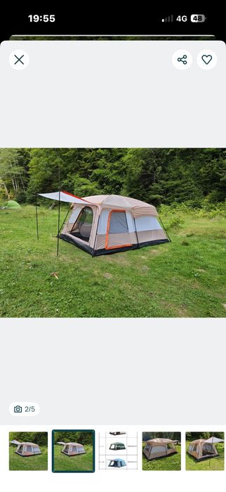 Cort camping 430x305x200- 2 compartimente