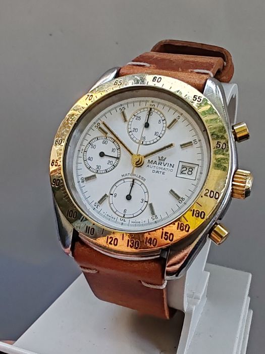Ceas Marvin Automatic Chronograph Aur-Otel 41 mm