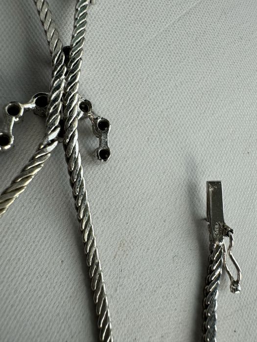 Colier din argint rodiat si cubic zirconia