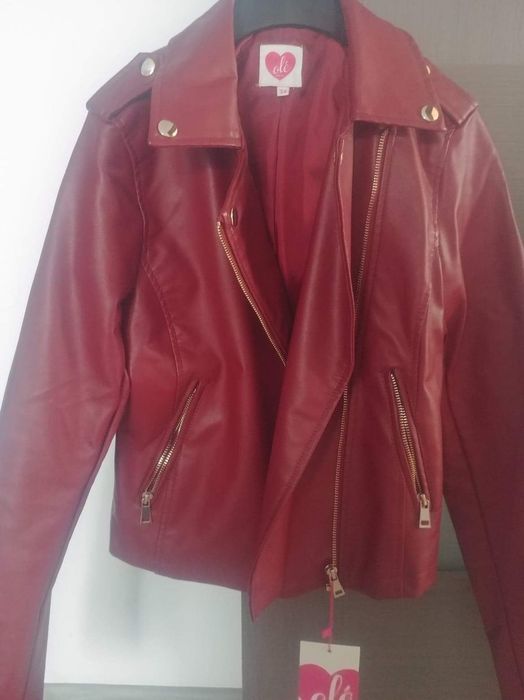 Geaca koton imitatie piele