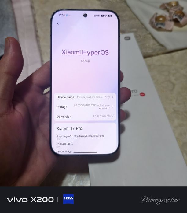 Xiaomi 17 pro 12/256gb yangidek full karobka