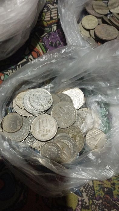 Старые монет, рубли копейки сум тийин