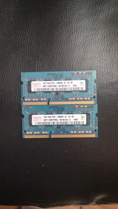 2 Memorii RAM 1gb SK Hynix ddr3 SODIMM 1066mhz