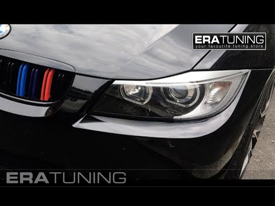 Faruri BMW E90 E91 Seria 3 2005-2008 Angel Eyes Negru DEPO CALITATEA 1