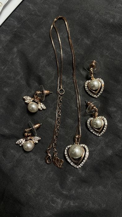 Invoke бижута обеци и комплект колие Сваровски гривна