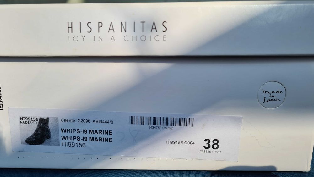 Боти Hispanitas, естествена кожа, сини, р.38