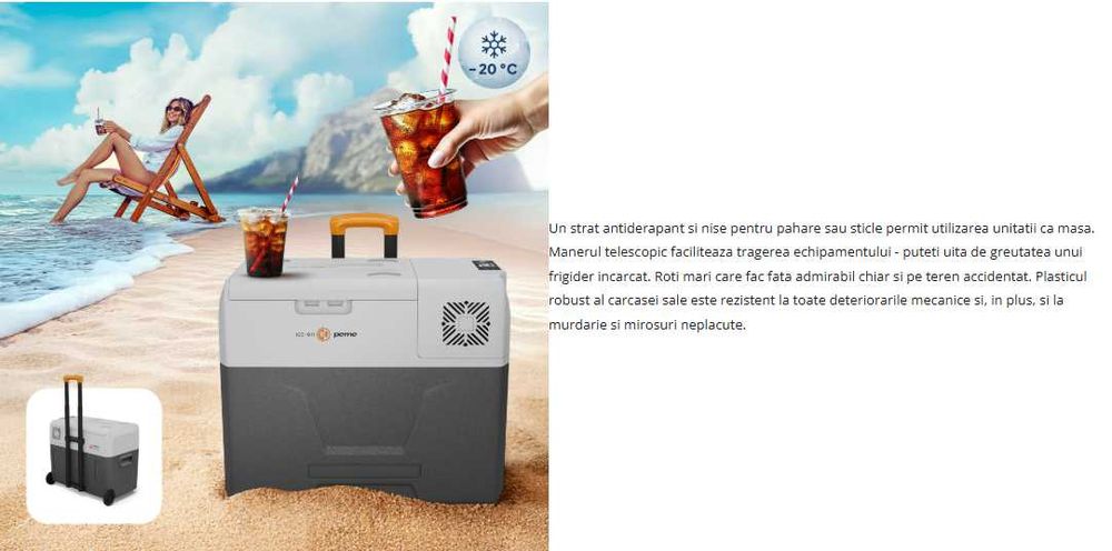 Lada frigorifica electrica Peme cu compresor 12V/24V//230V, 39 litri