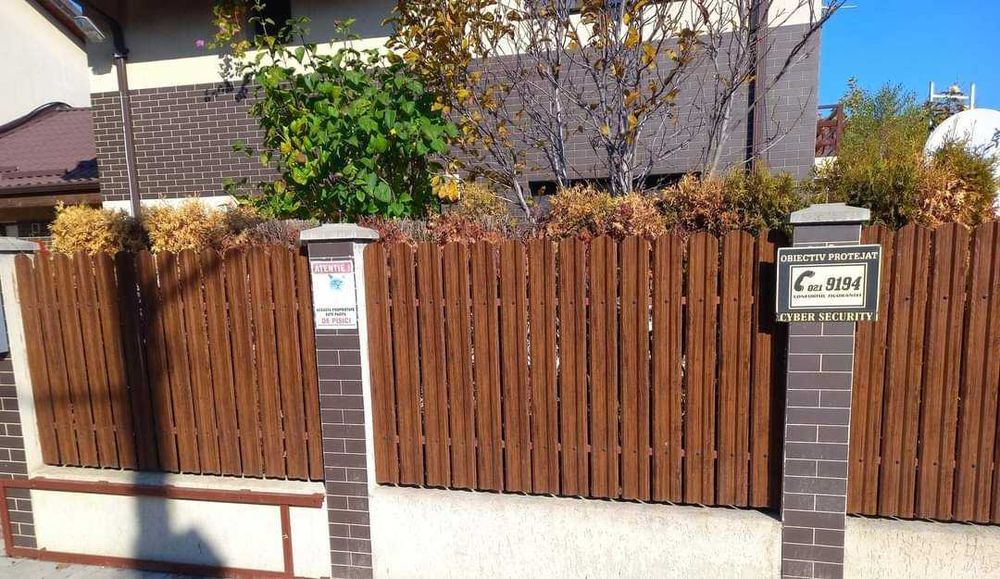 Garduri din sipca metalica si alte modele (jaluzele, tabla, plasa BCA)