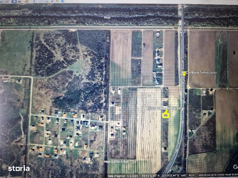 Teren de Vanzare 633 mp in Ghiroda Pret 69.900 Euro