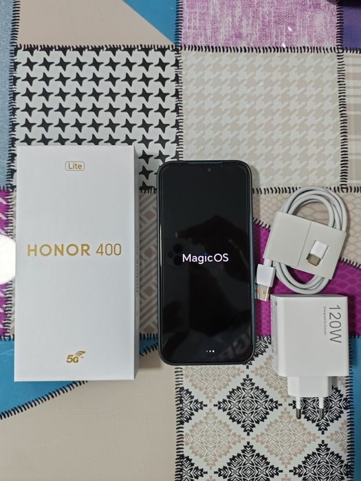Honor 400 lite cu încărcător super fast, sticlă de protecție și husă