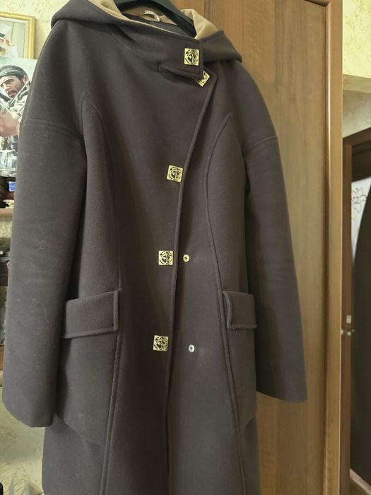 Пальто осеннее коричневое