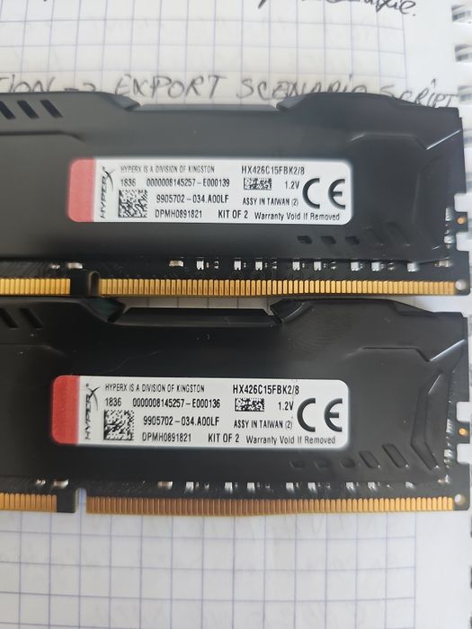 Kit Memorie RAM Kingston HyperX Fury Black 8GB (2x4GB) DDR4 2666MHz CL15
