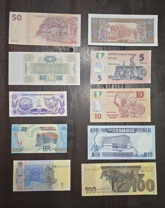 Банкноти 50бр от различни държави