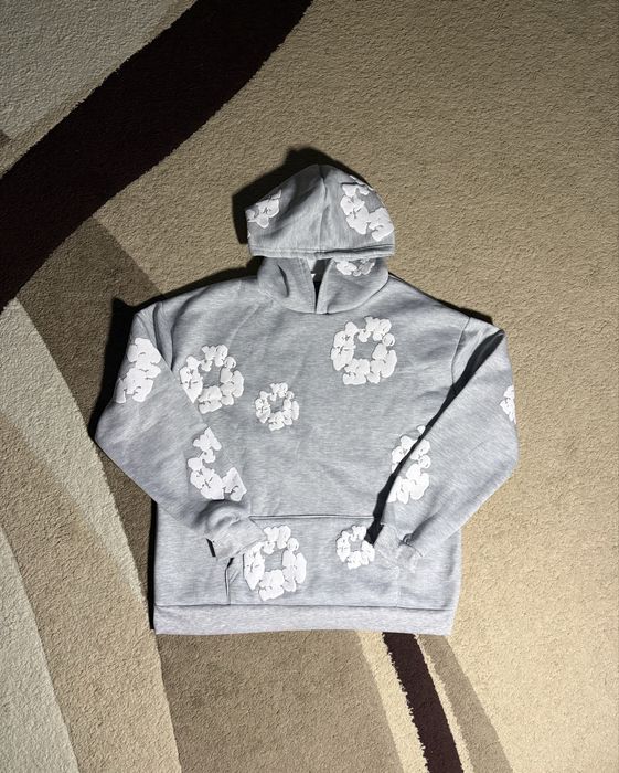 Hanorac Denim Teara Gri/Alb