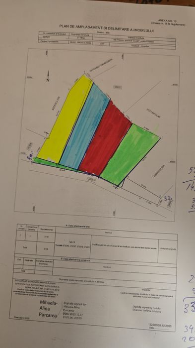 Vind teren parcelat la vladesti priporu.