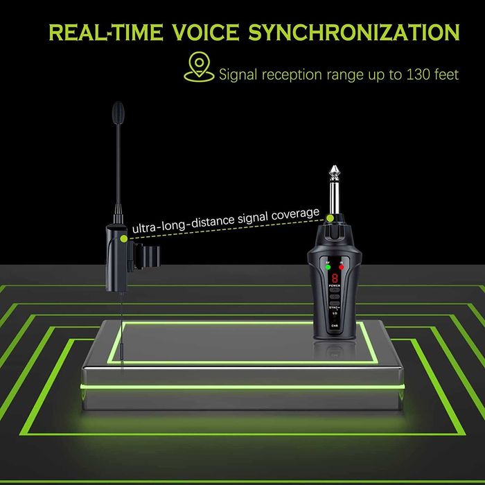 ACEMIC Безжичен микрофон за флейта, преносим UHF