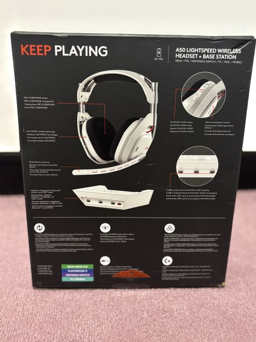 безжични геймърски слушалки ASTRO A50 LIGHTSPEED + Base Station