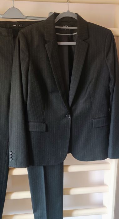 Costum office Dika cu pantaloni gri cu dungi