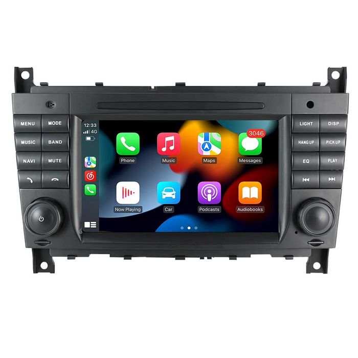 Navigatie Android 14 Mercedes C Calss W203 Carplay Youtube + CAMERA