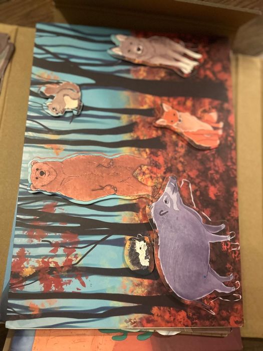 Set planse cu arici animale si mediul lor de viata