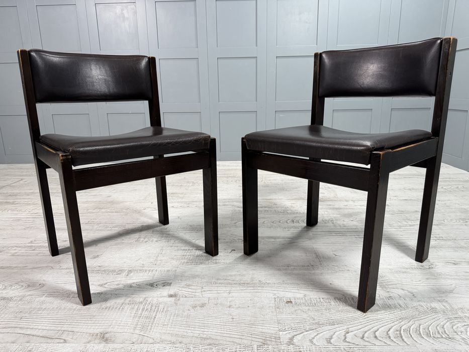 Винтидж трапезни столове - кожа Д1097