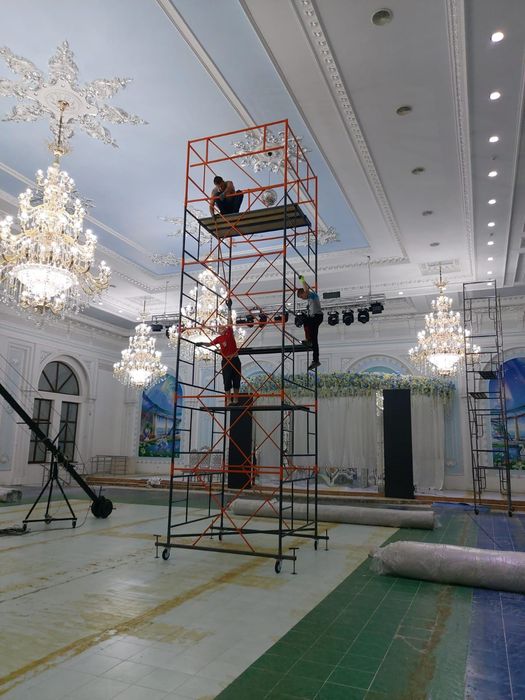 Вышка, леса на колесах